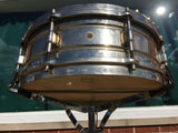 Vintage Leedy Wurlitzer Elite Professional All Metal 5x14 Nickel Over Brass Snare