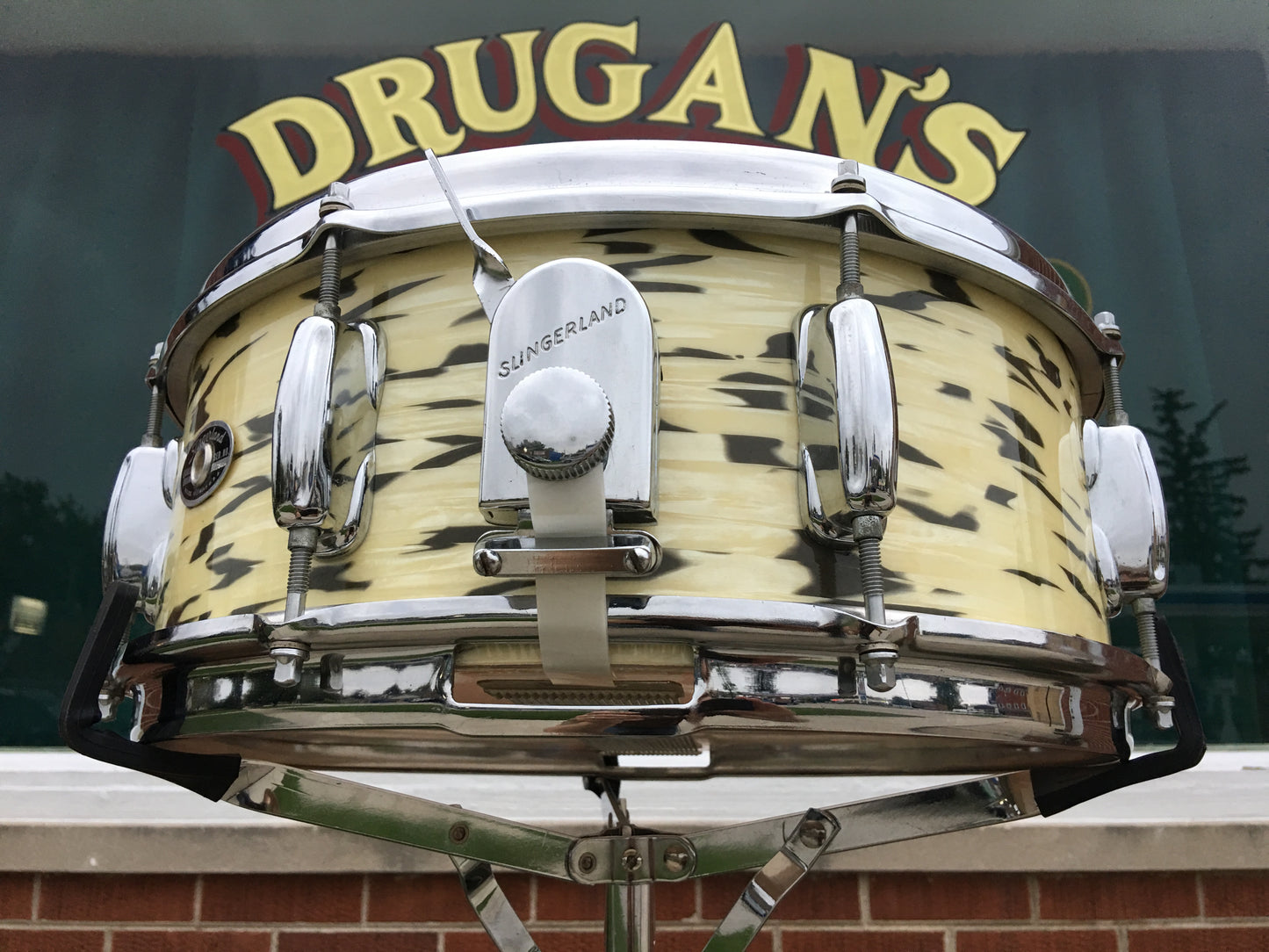 Ultra Rare Slingerland White Tiger Pearl 5.5x14 3 Ply Artist Snare Drum