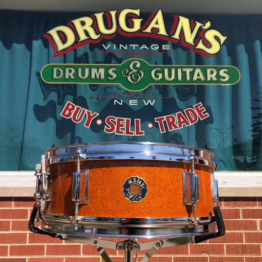 Vintage Kent 5x14 Snare Drum Gold Sparkle
