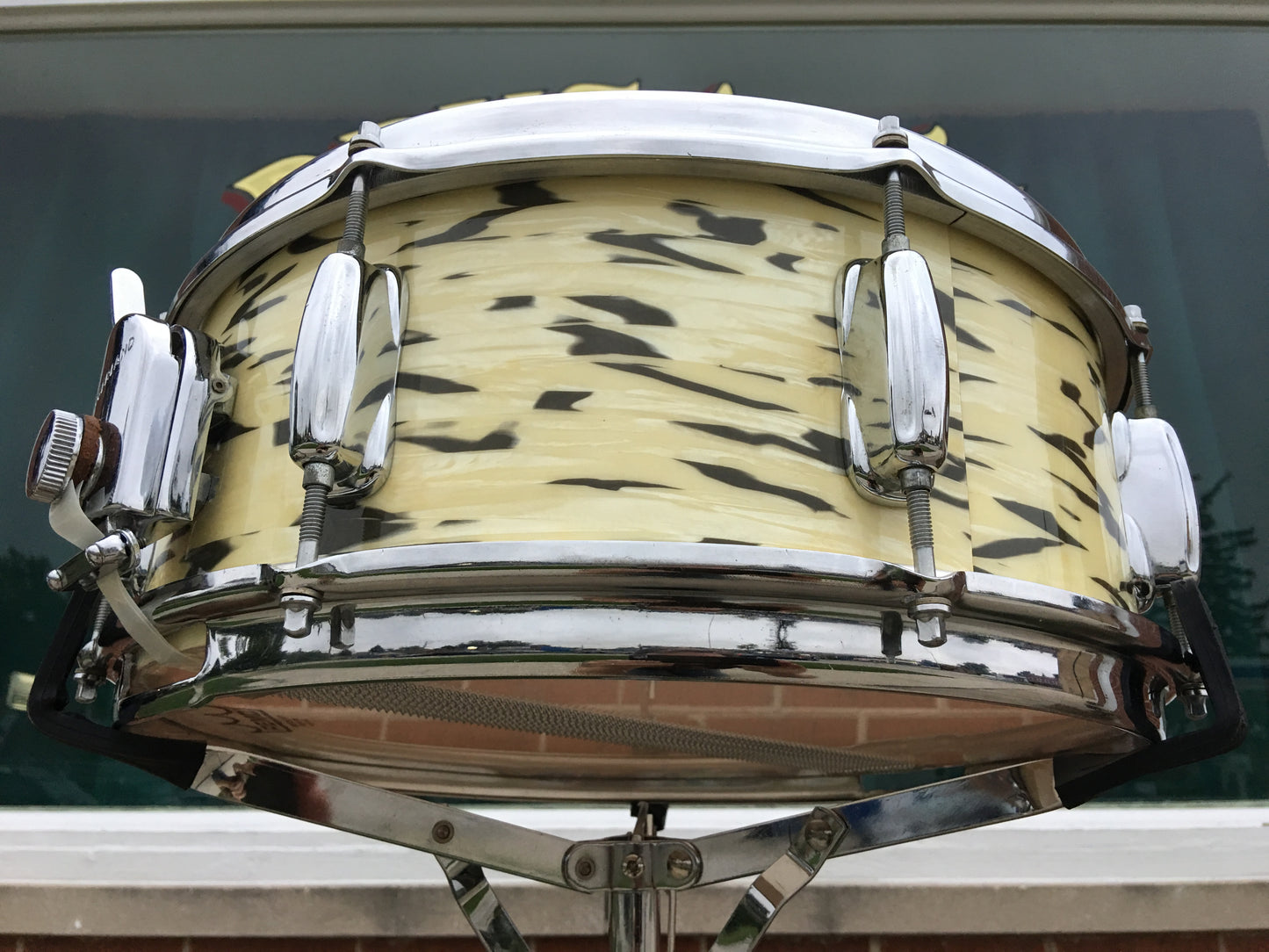 Ultra Rare Slingerland White Tiger Pearl 5.5x14 3 Ply Artist Snare Drum