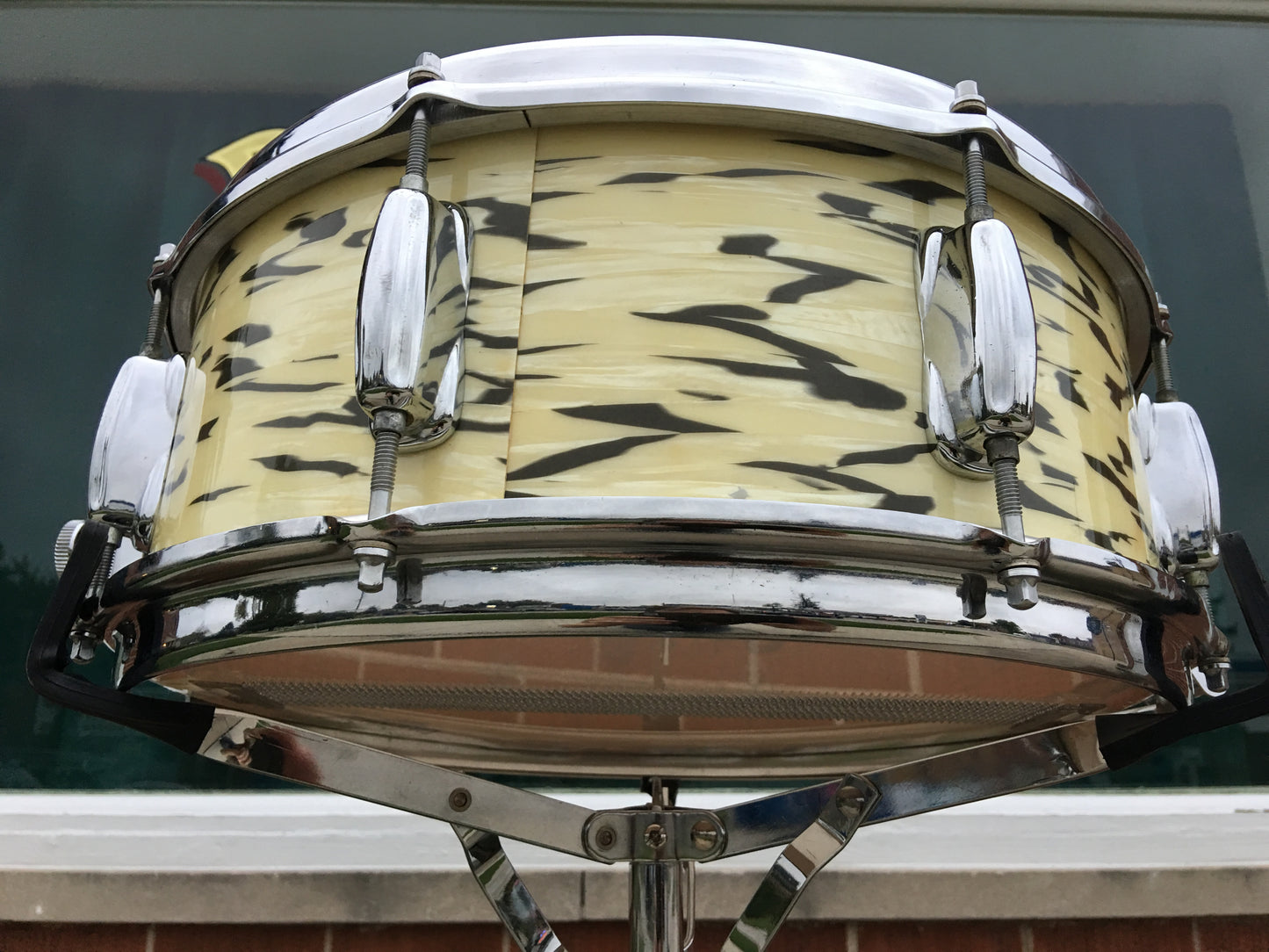 Ultra Rare Slingerland White Tiger Pearl 5.5x14 3 Ply Artist Snare Drum