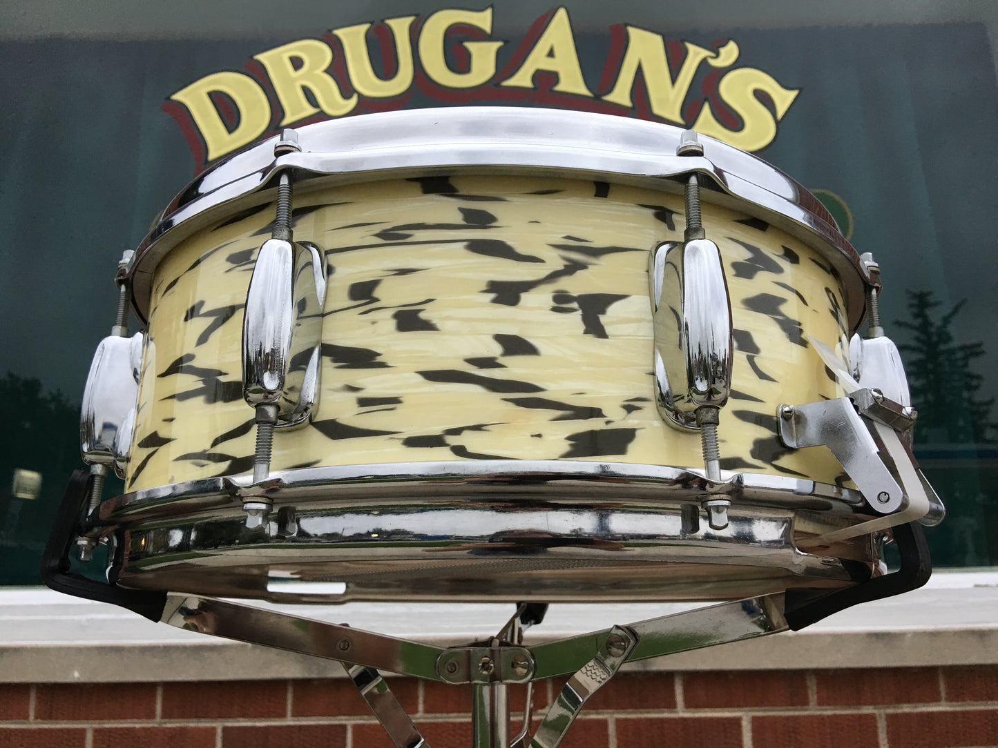 Ultra Rare Slingerland White Tiger Pearl 5.5x14 3 Ply Artist Snare Drum