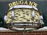 Ultra Rare Slingerland White Tiger Pearl 5.5x14 3 Ply Artist Snare Drum