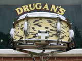 Ultra Rare Slingerland White Tiger Pearl 5.5x14 3 Ply Artist Snare Drum