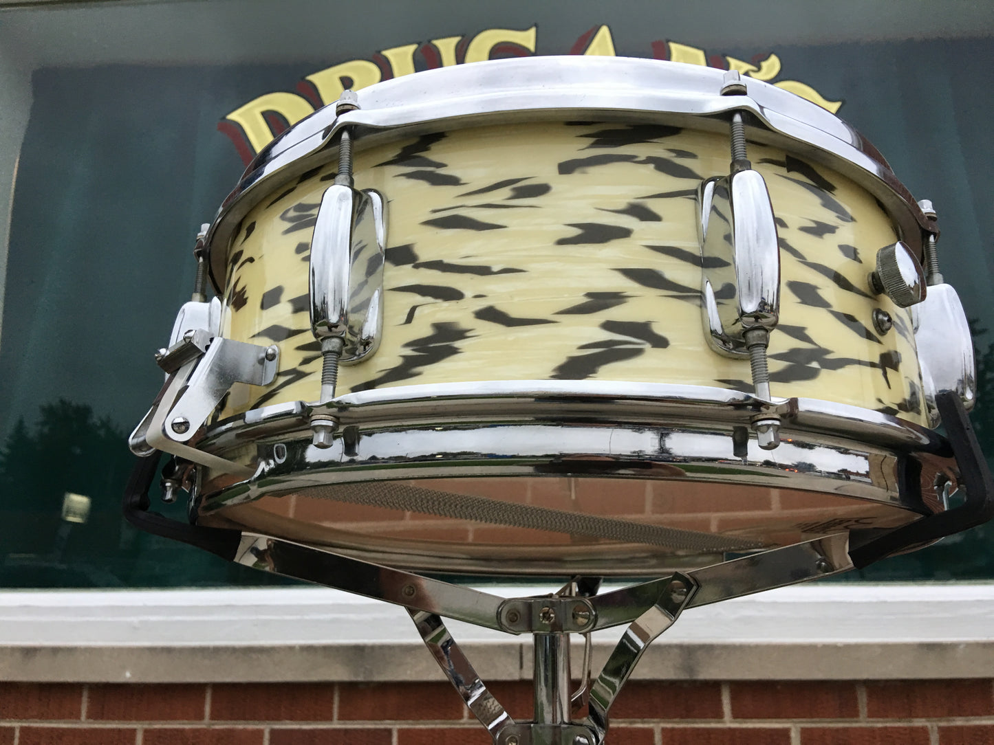 Ultra Rare Slingerland White Tiger Pearl 5.5x14 3 Ply Artist Snare Drum
