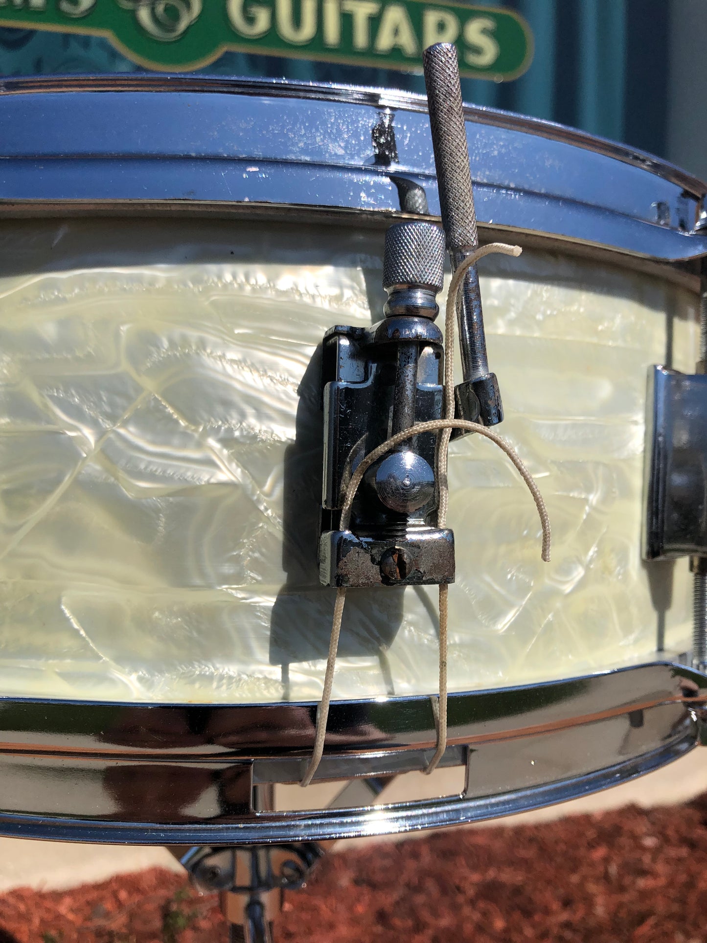 Vintage Kent 5x14 Snare Drum White Marine Pearl