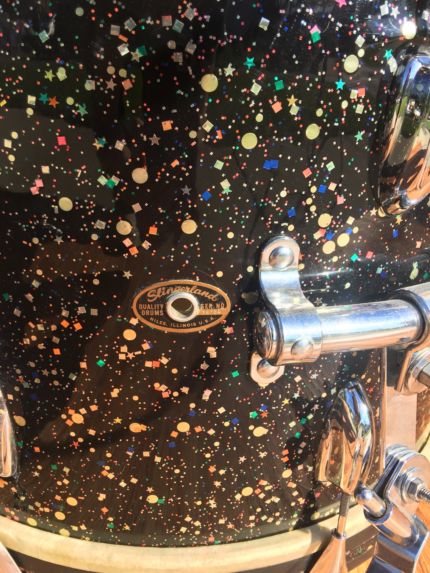 1964 Slingerland Mardi Gras Drum Set 20/12/14/Matching Solid Shell Snare