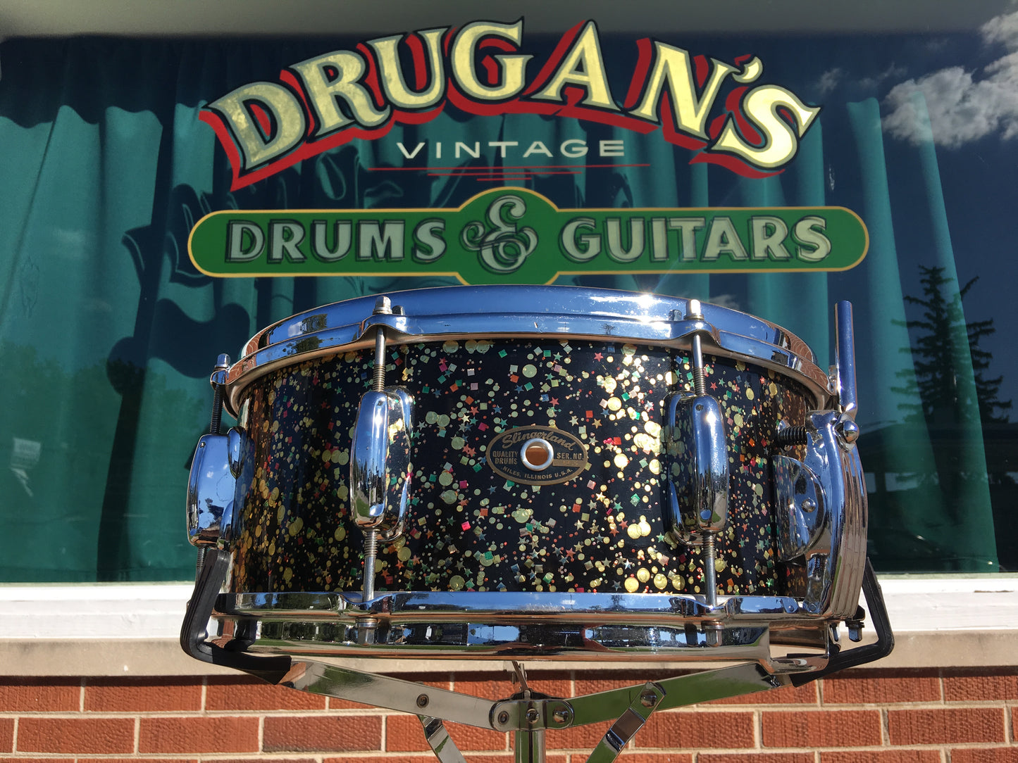 1962 Slingerland Mardi Gras Radio King Super Gene Krupa 5.5x14 Solid Shell Snare Drum