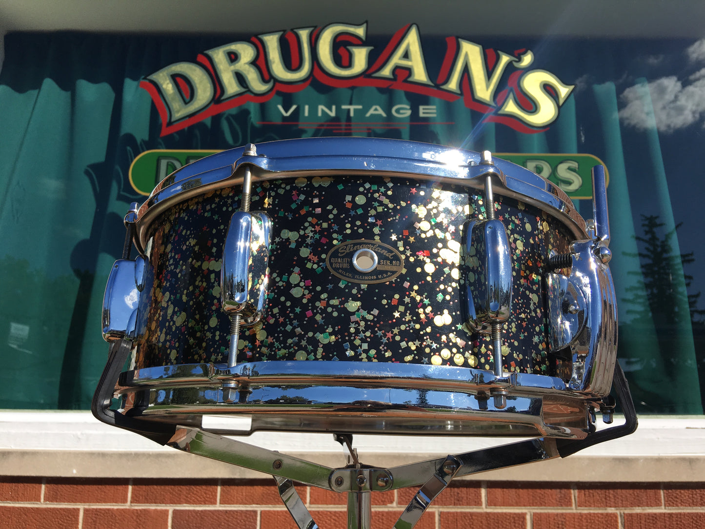 1962 Slingerland Mardi Gras Radio King Super Gene Krupa 5.5x14 Solid Shell Snare Drum