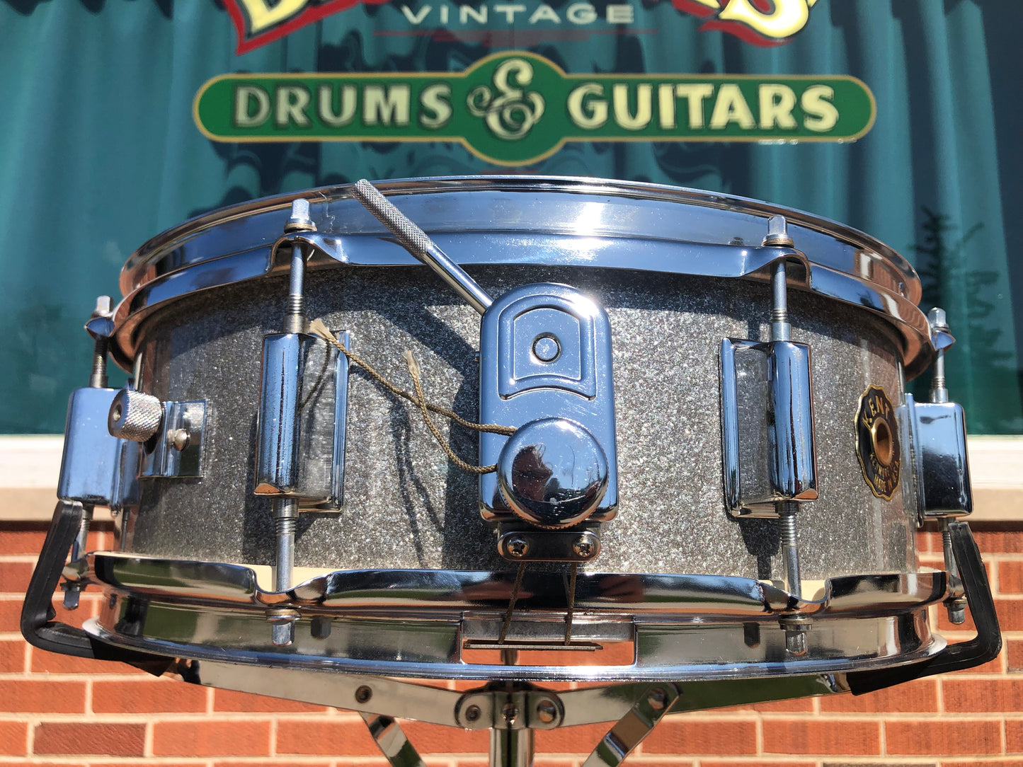 Vintage Kent 5x14 Snare Drum Silver Sparkle