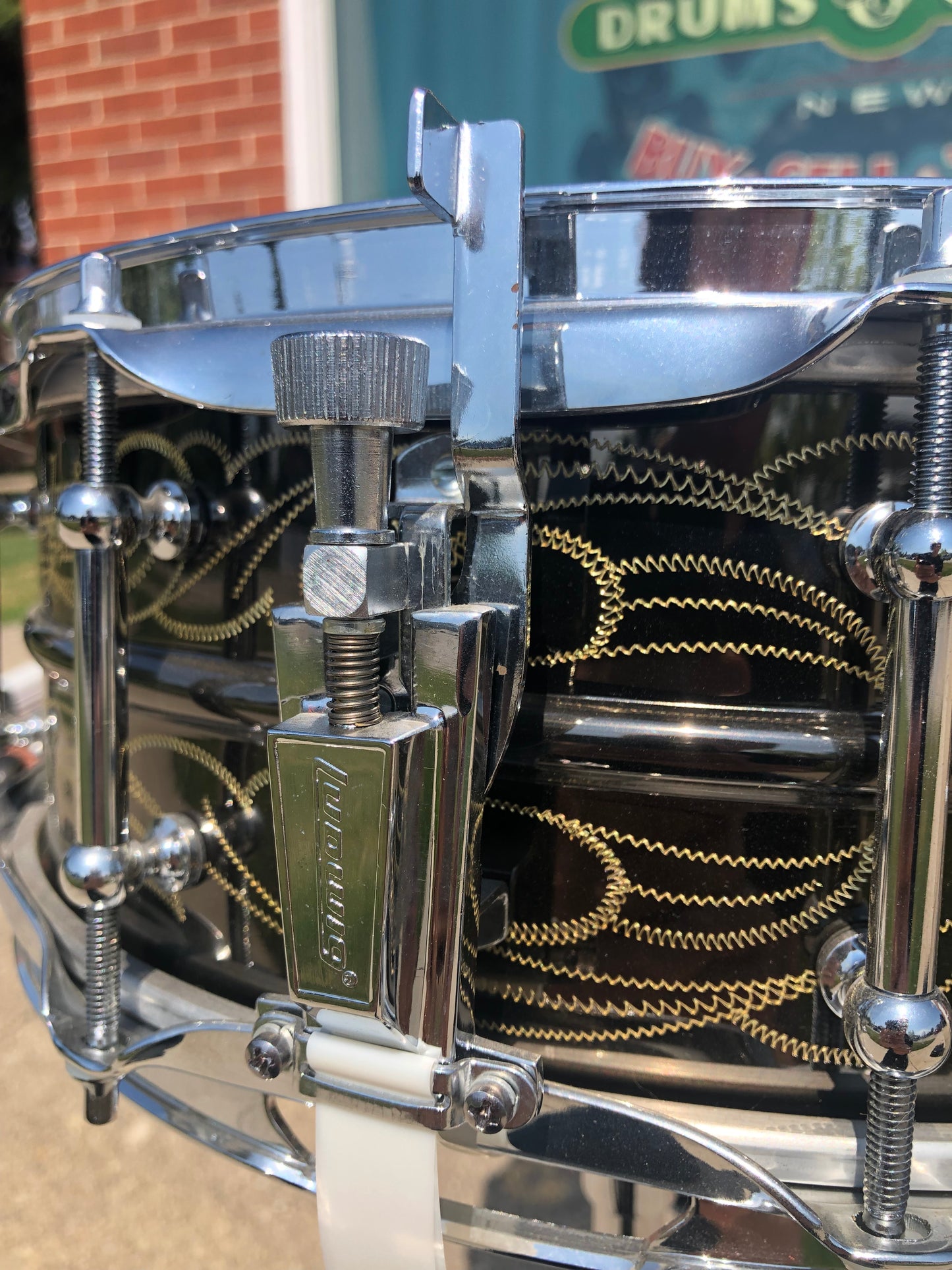 N.O.S. 1999 Ludwig 5x14 Wm. F. Ludwig II Signed 90th Anniversary John Aldridge Engraved Black Beauty Snare Drum w/ Case
