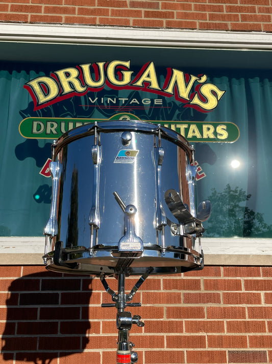 1970s Ludwig 12x15 Marching Snare Drum Chrome Over Steel