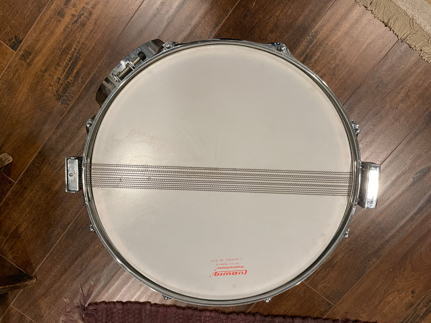 1970s Ludwig 12x15 Marching Snare Drum Chrome Over Steel