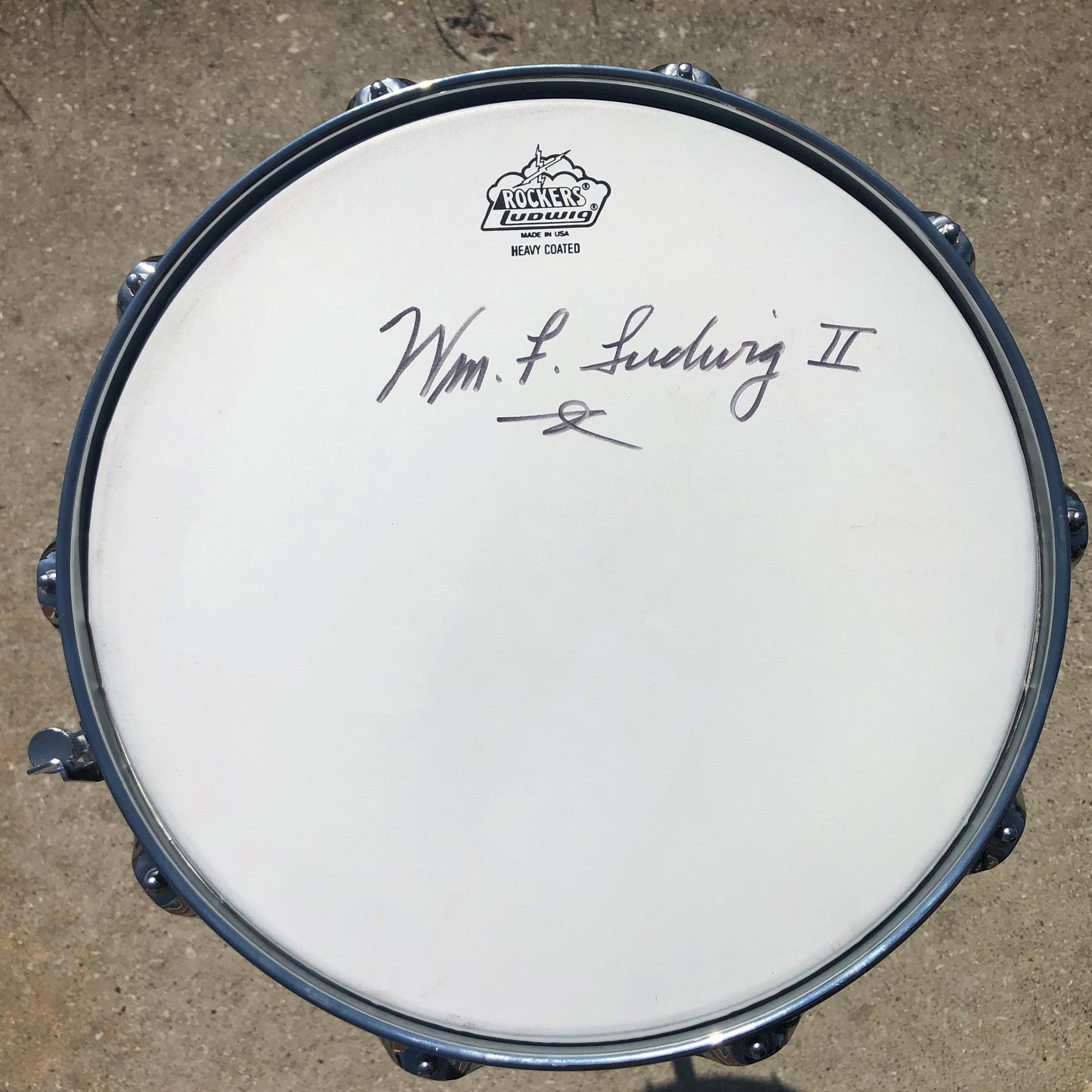 N.O.S. 1999 Ludwig 5x14 Wm. F. Ludwig II Signed 90th Anniversary John Aldridge Engraved Black Beauty Snare Drum w/ Case