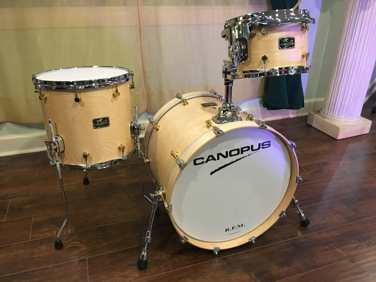 Canopus R.F.M. Studio Kit Drum Set - Natural Oil 20/12/14