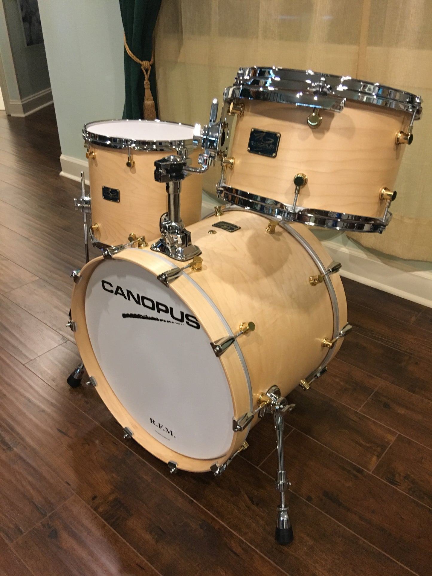 Canopus R.F.M. Studio Kit Drum Set - Natural Oil 20/12/14