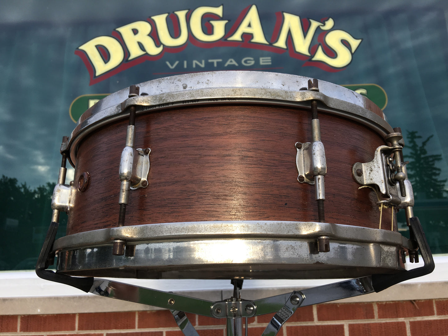 Leedy Professional 5"X14" Solid Shell Mahogany Snare Drum 1920's