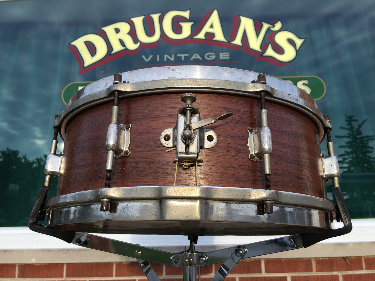 Leedy Professional 5"X14" Solid Shell Mahogany Snare Drum 1920's
