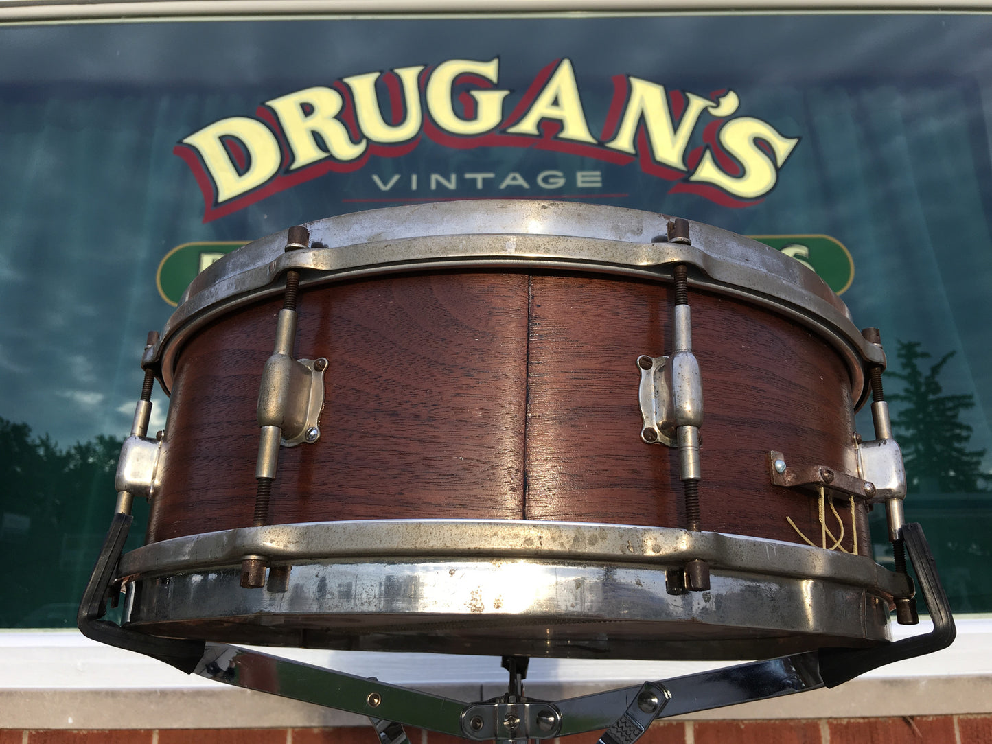 Leedy Professional 5"X14" Solid Shell Mahogany Snare Drum 1920's