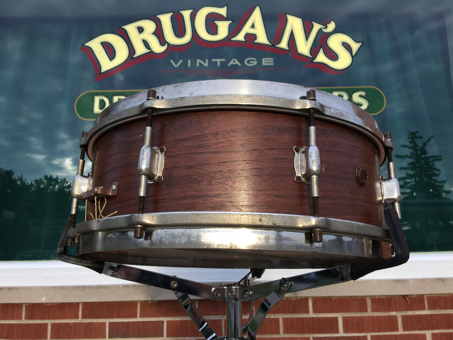 Leedy Professional 5"X14" Solid Shell Mahogany Snare Drum 1920's