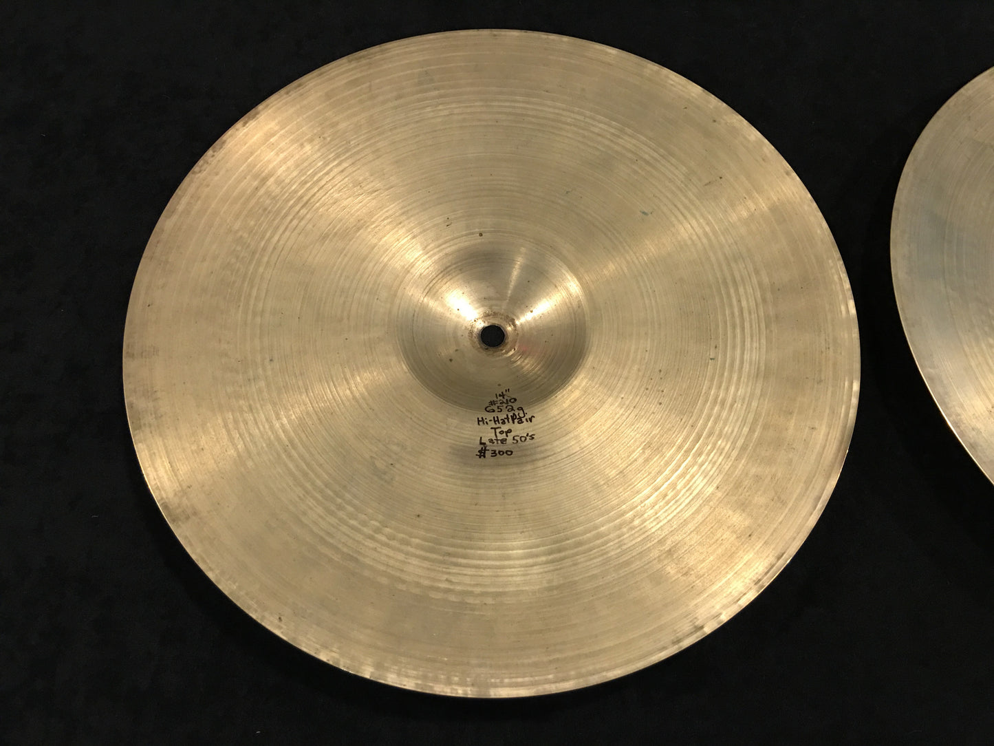 14" Zildjian A 1950's Thin Hi Hat Cymbals 652g & 660g # 210