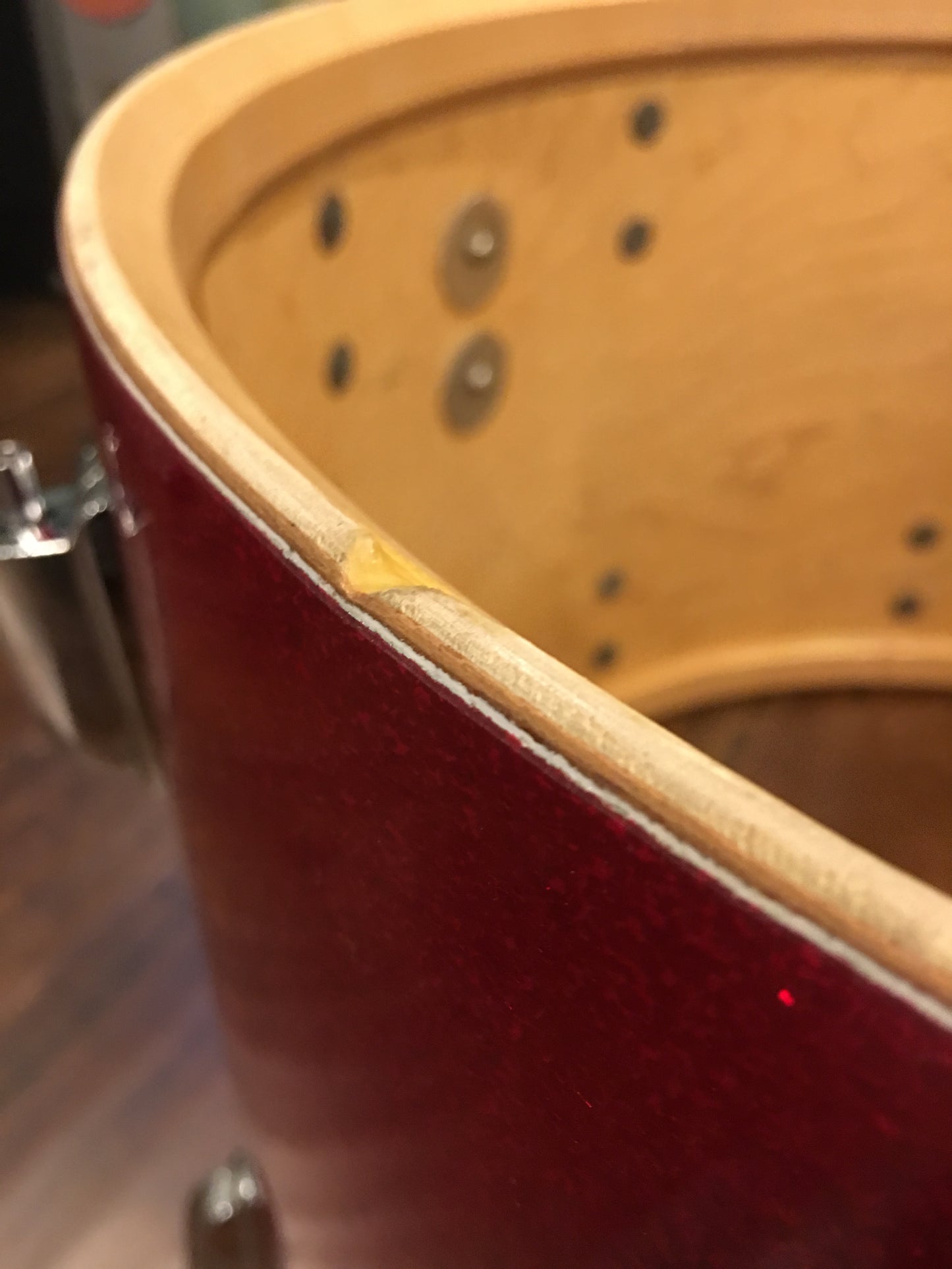 Ludwig 1968 Hollywood Drum Set - Red Sparkle