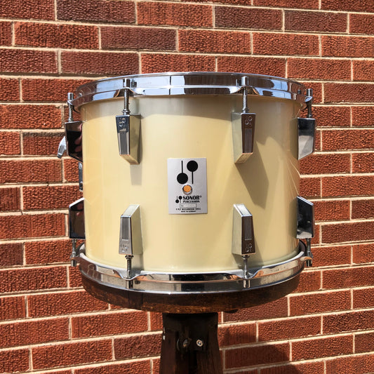 1970s-80s Sonor Phonic 14x10 Tom Drum Metallic Silver