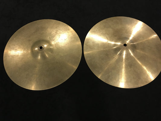 13" Paiste Formula 602 Pre Serial Number 1960s Hi-Hat Cymbals 604g/756g #485