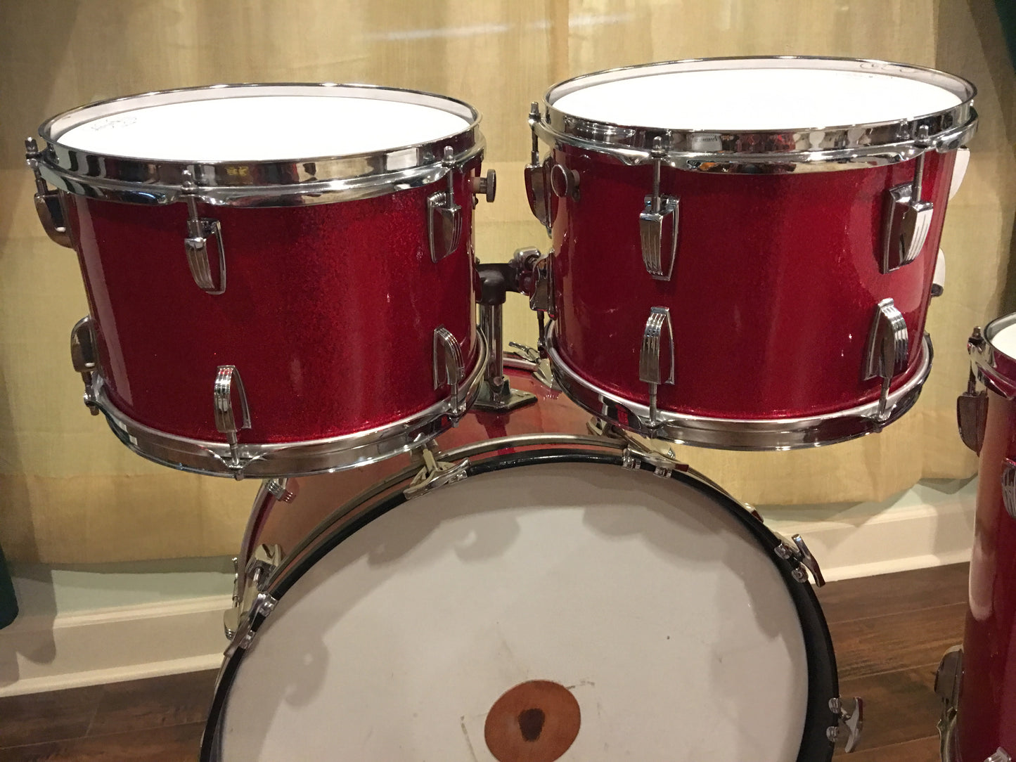 Ludwig 1968 Hollywood Drum Set - Red Sparkle