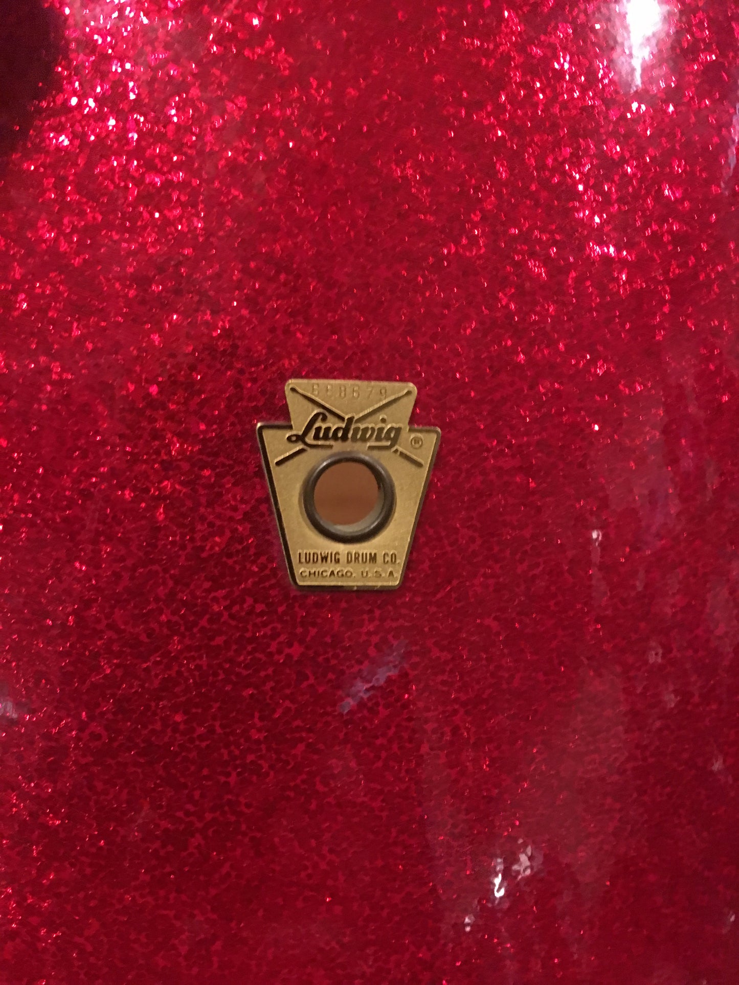 Ludwig 1968 Hollywood Drum Set - Red Sparkle