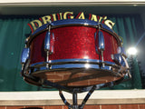 1963-64 Slingerland Artist Model Red Sparkle Solid Shell 5.5x14 Snare Drum