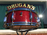 1963-64 Slingerland Artist Model Red Sparkle Solid Shell 5.5x14 Snare Drum