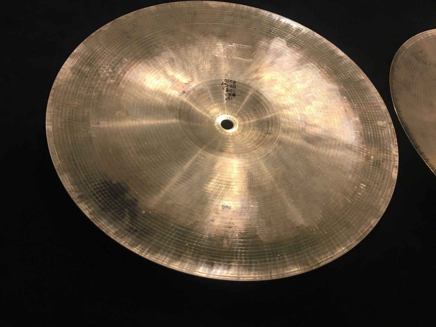 13" Paiste Formula 602 Pre Serial Number 1960s Hi-Hat Cymbals 708g/738g #362