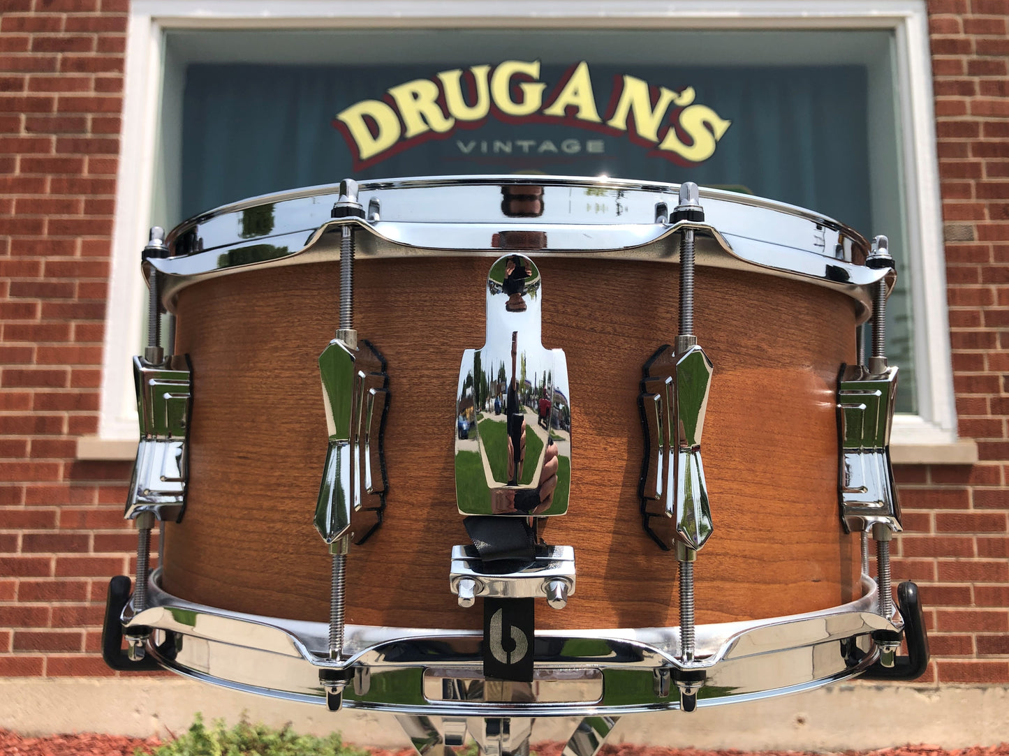 British Drum Company 6.5x14 Big Softy Snare Drum 9-Ply Ochroma/Cherry