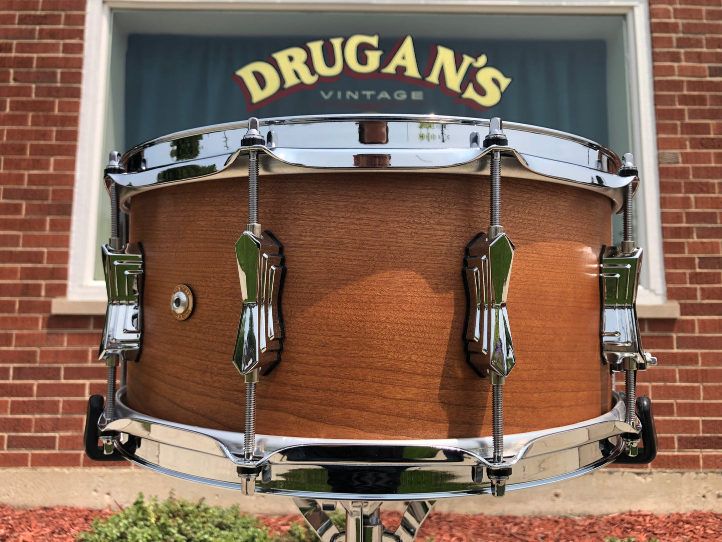 British Drum Company 6.5x14 Big Softy Snare Drum 9-Ply Ochroma/Cherry