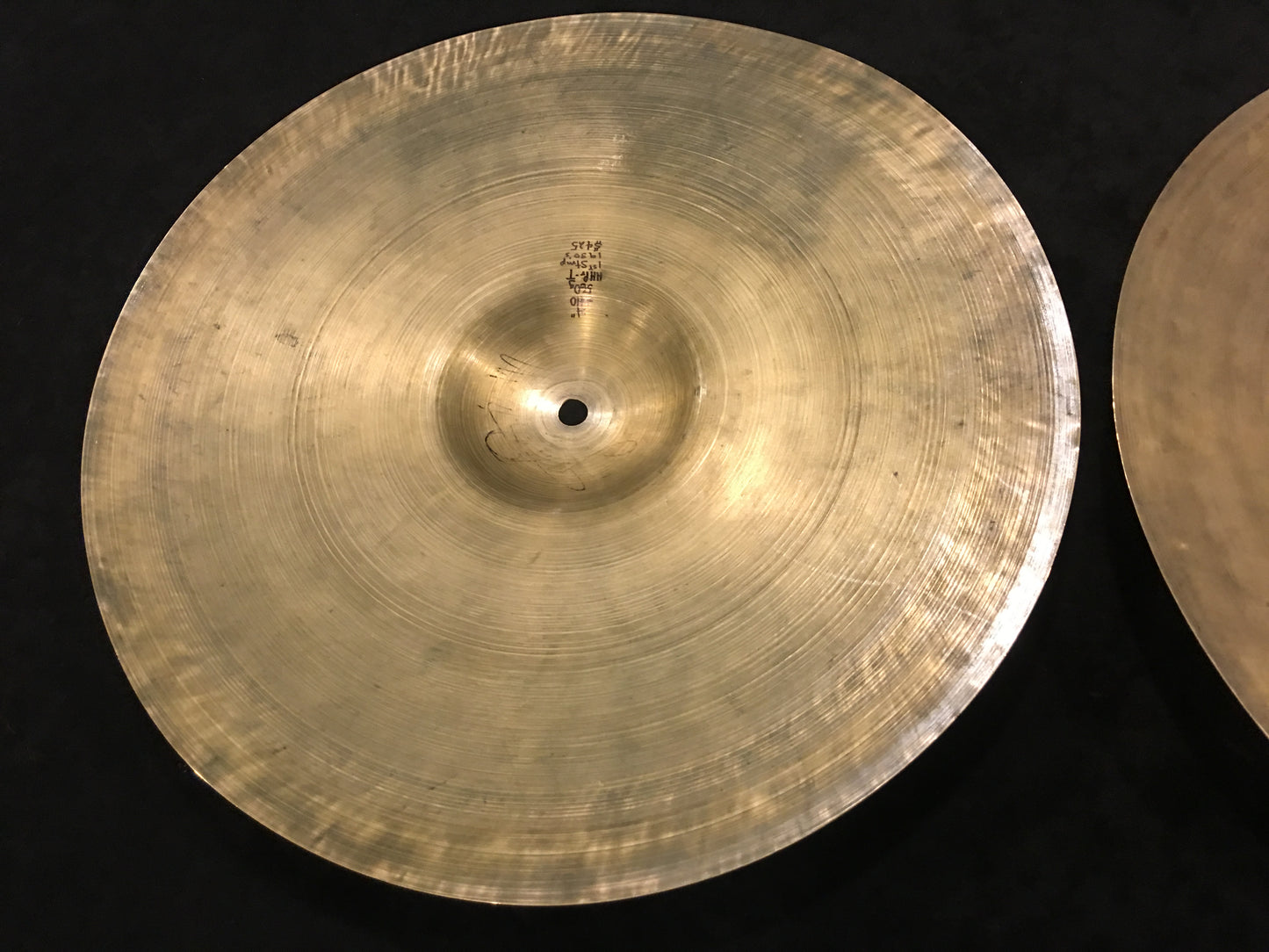 14" Zildjian A 1930s First Stamp Hi-Hat Cymbals 560g/722g# 410