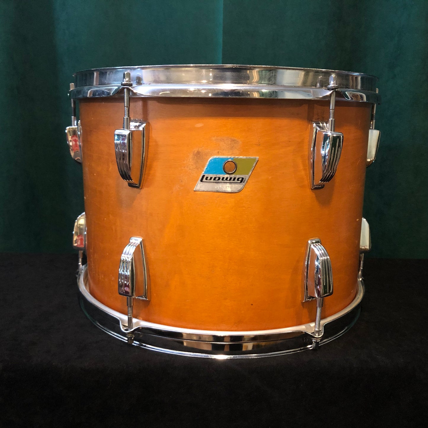 1970s Ludwig 10x14 Thermogloss Tom Drum Natural