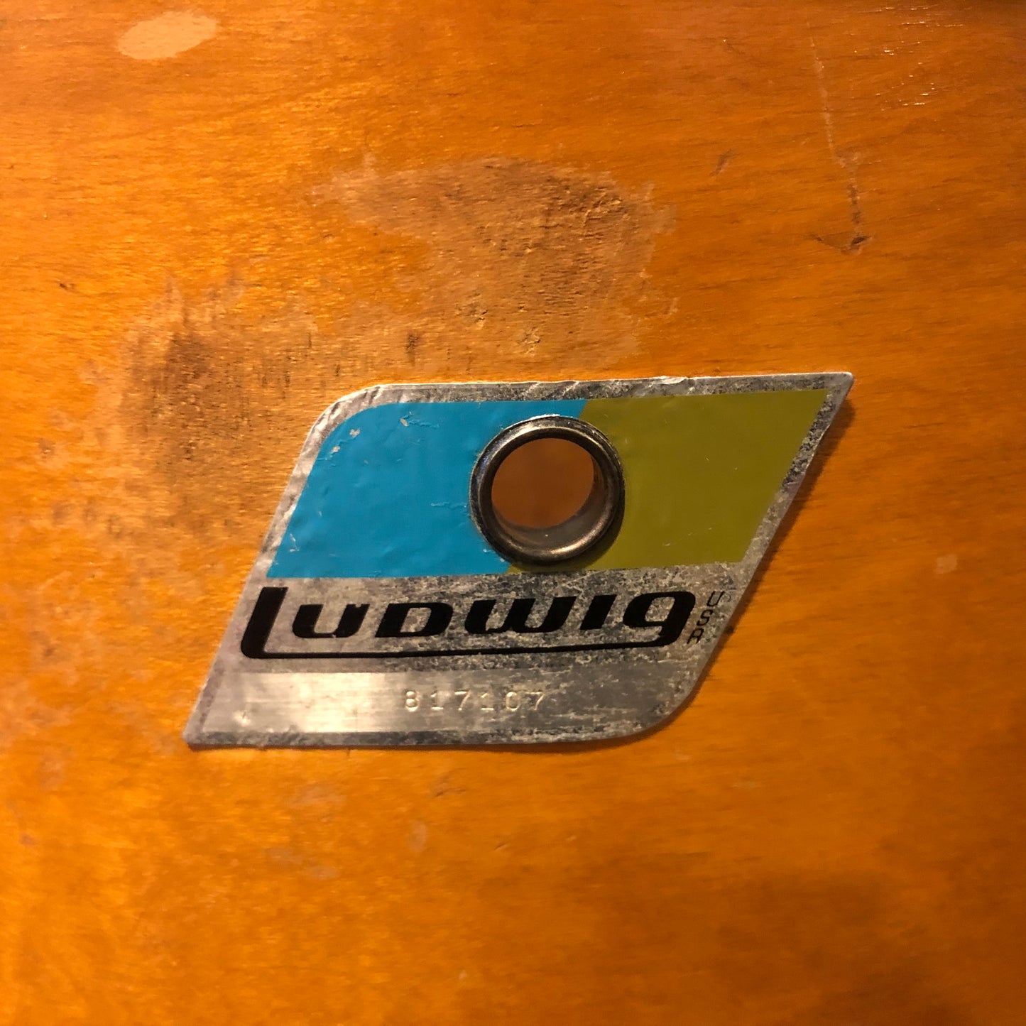 1970s Ludwig 10x14 Thermogloss Tom Drum Natural