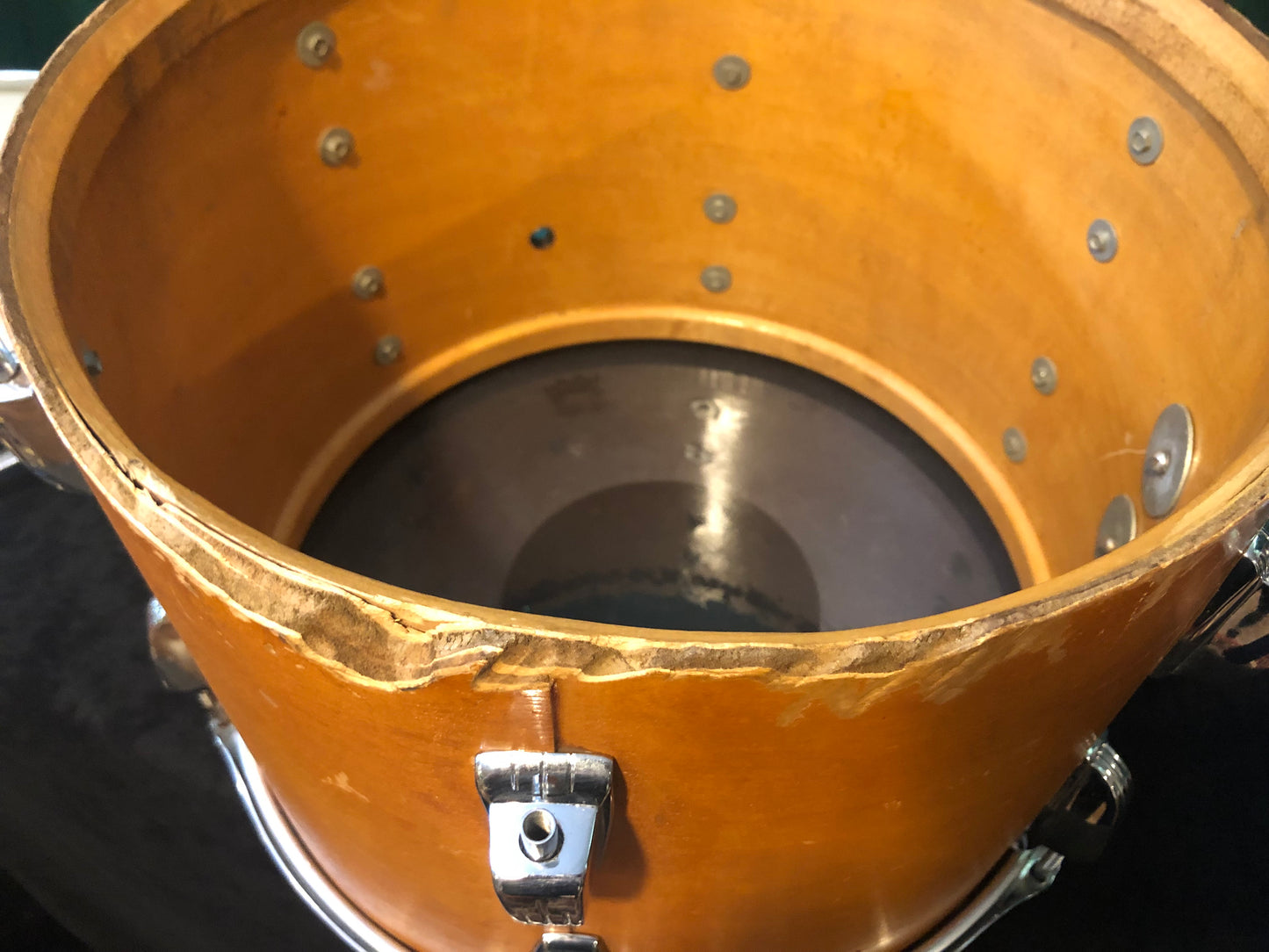 1970s Ludwig 10x14 Thermogloss Tom Drum Natural