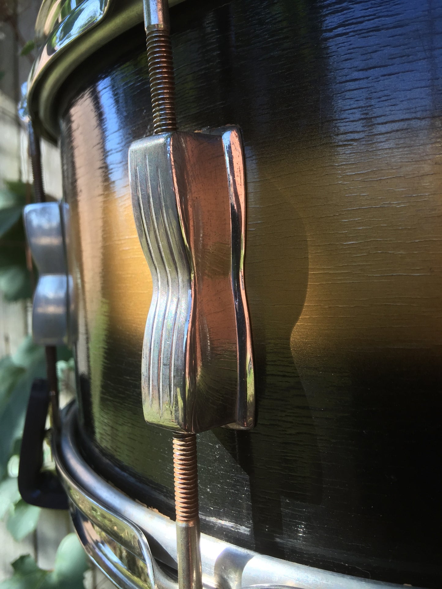 Vintage 6.5"x14" Ludwig WFL Snare Drum Black/Gold Duco