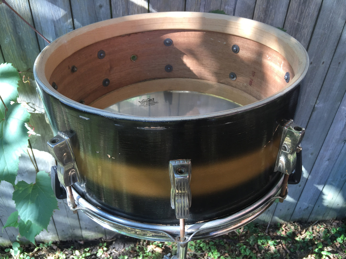 Vintage 6.5"x14" Ludwig WFL Snare Drum Black/Gold Duco