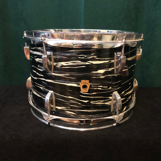 1969 Ludwig 8x12 Tom Drum Oyster Black Pearl
