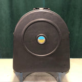 Vintage 1970s Ludwig Contoura Hardshell Red Plush Lined Snare Drum Case Blue Olive