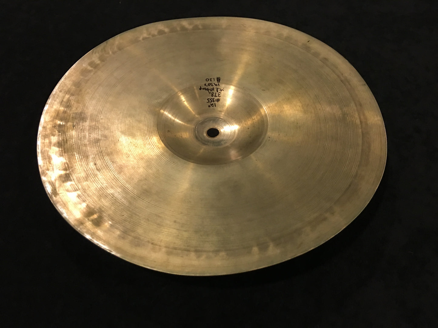 12" Vintage 1930s Zildjian A 1st Stamp Splash / Trap Cymbal 378g #355
