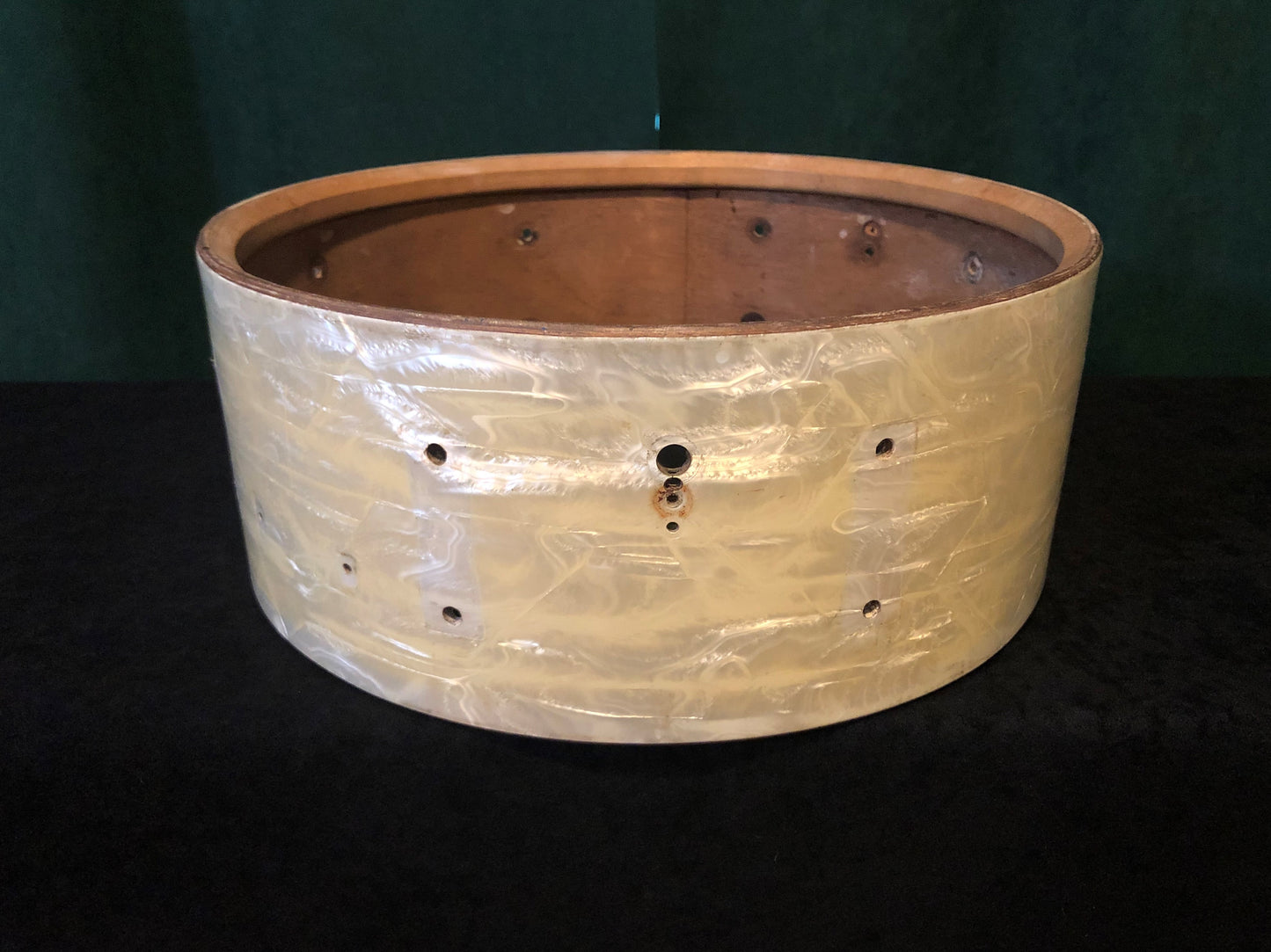 1950s/ Early 1960s WFL Ludwig 5.5x14 White Marine Pearl Snare Drum Shell