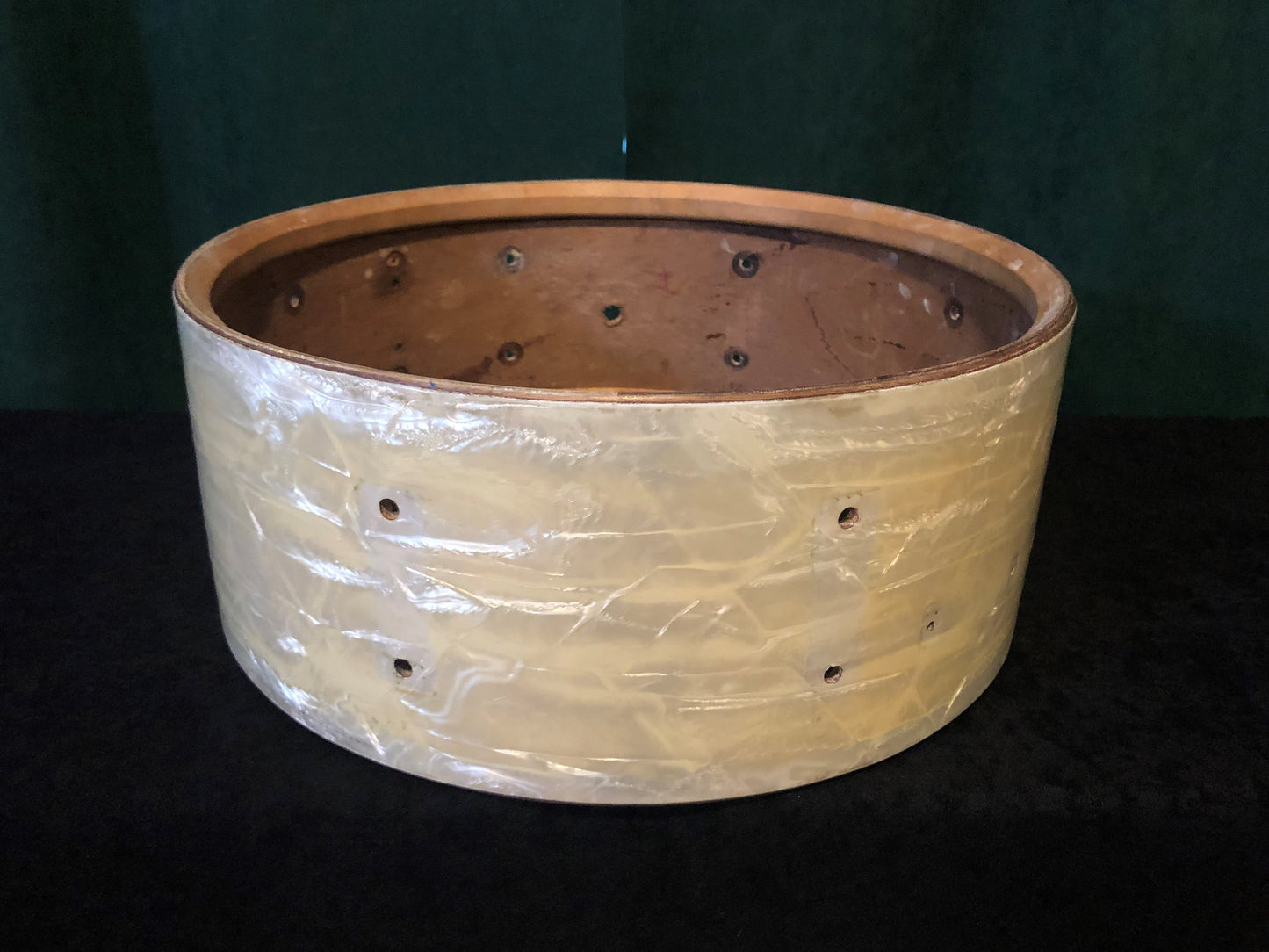 1950s/ Early 1960s WFL Ludwig 5.5x14 White Marine Pearl Snare Drum Shell