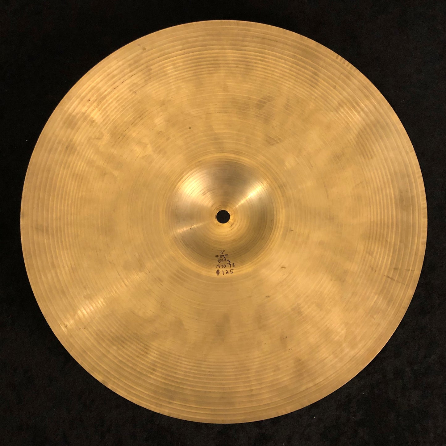 14" Zildjian A Early 1970s Hi-Hat Cymbal 844g #397