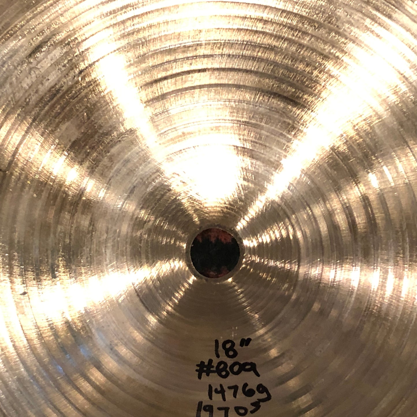 18" Zildjian A 1970s Crash Ride Cymbal 1476g #809