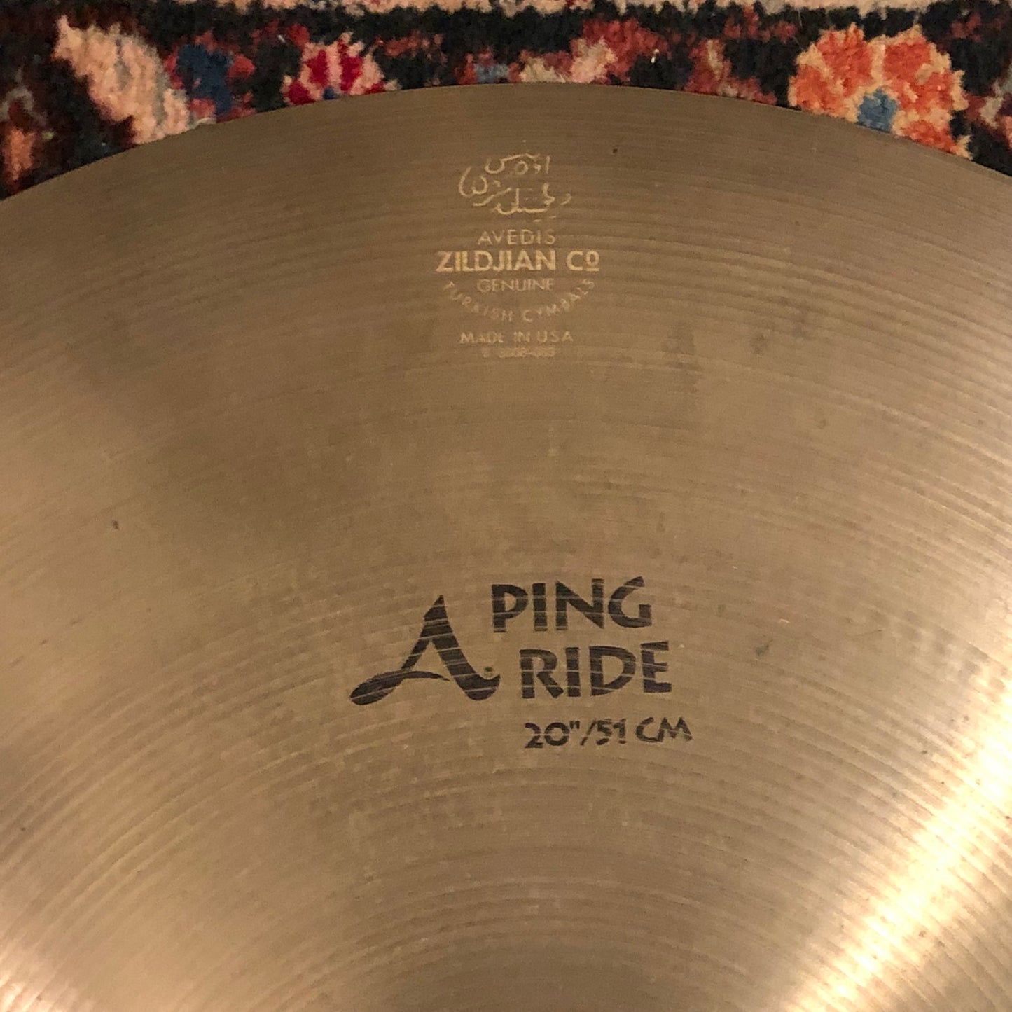 20" Zildjian A Ping Ride Cymbal 2838g #818