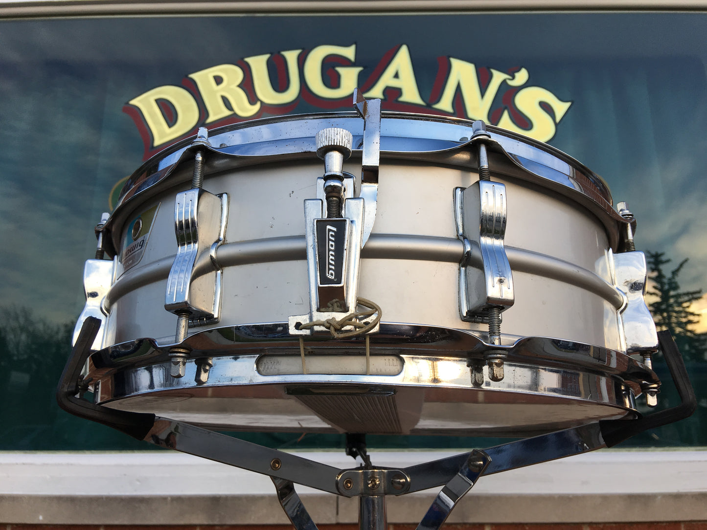 1970's Ludwig Acrolite Blue & Olive 5x14 Snare Drum 1278XXX